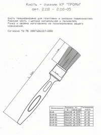 Кисть ручник  КР 55 "Профи" арт. 2.110-05